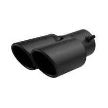 Dual Exhaust Tips Carbon Fiber Finish Stainless Steel Dual Tail Pipe Muffler Universal Style D
