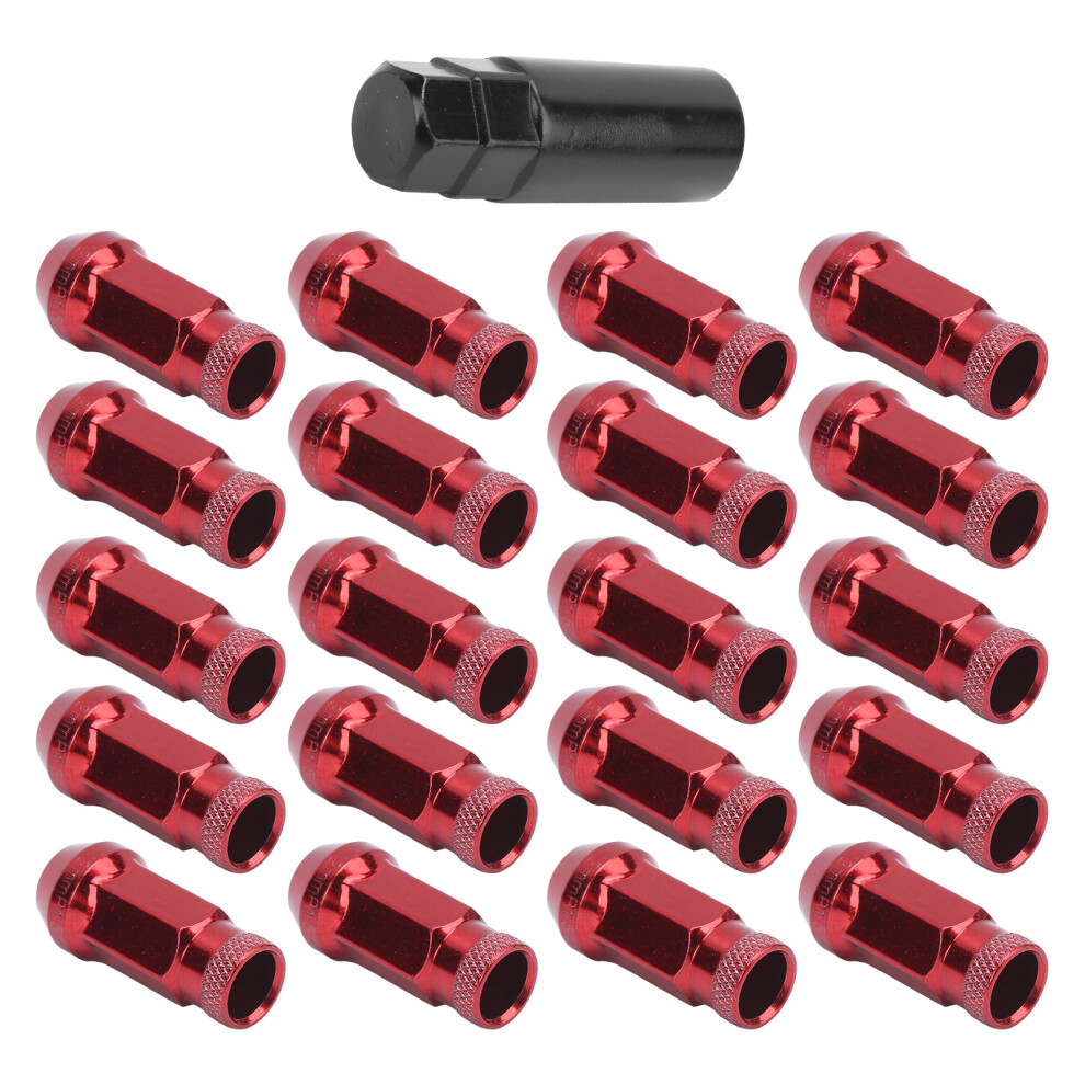 20Pcs Alloy Steel Wheel Lug Nuts M12x1.5 Replacement For Mazda, Honda Red 6931377946131