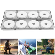 8pcs Fishing Line Storage Rigs Foam Spool Holders Plastic Organizer Accessories