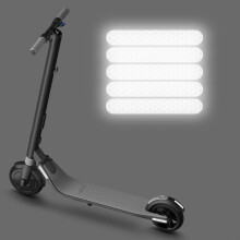 Reflective Safety Stickers Set for ES1 ES2 ES3 ES4 E22 E25 Scooters PVC 5Pack Silver Night Visibility Water Resistant