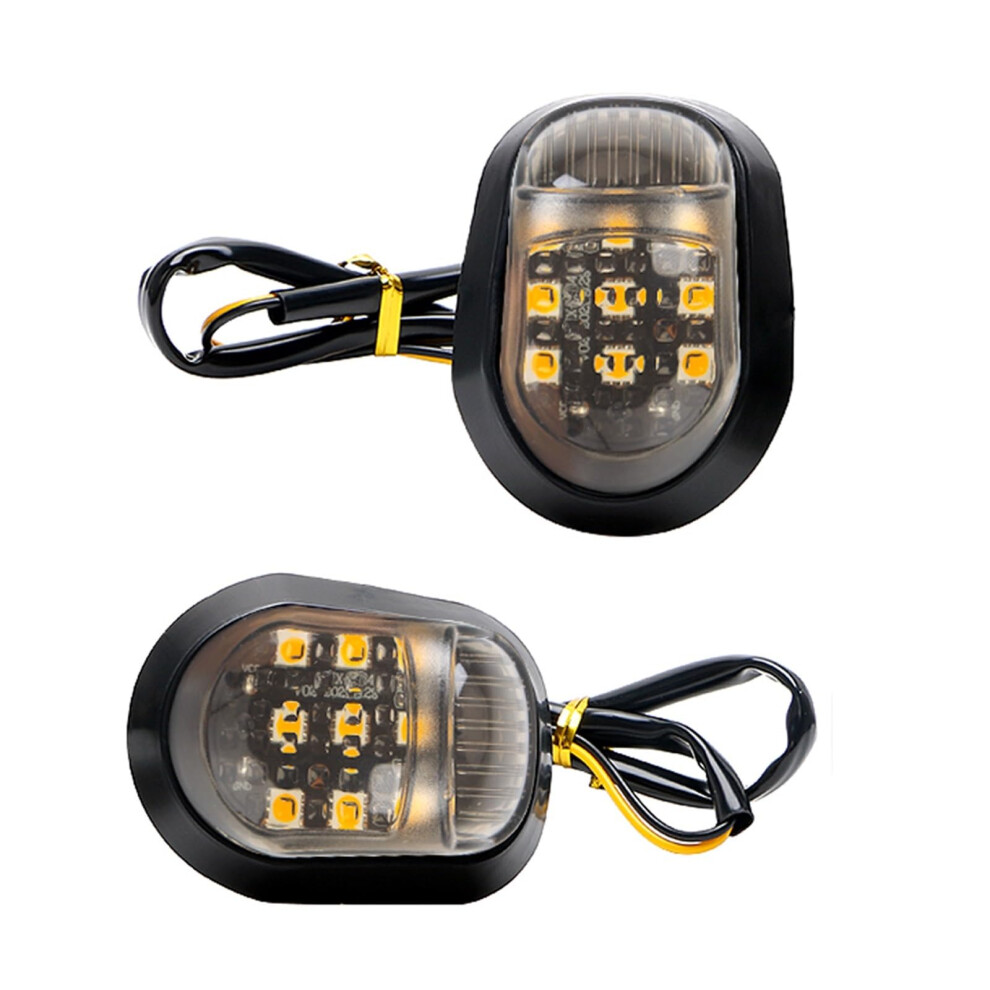 Motorcycle Turn Signal Lights 9 Led Waterproof Energy Saving Motorbike Indicators Pair Yellow 9094768631010
