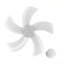 12 Inch Table Fan Blade Replacement with Nut Cover, AS Plastic 5 Leaf, Noise Reduction