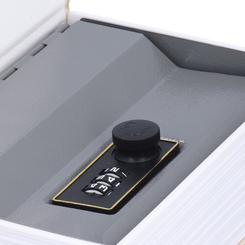 Home Office Mini Book Safe Stainless Steel Dictionary Style Compact Security 2