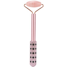 Radiant Skin Gesichtsroller, Gesichtsmassagegerät zur Entspannung, klein, Aluminiumlegierung & Germaniumsteine, natürlicher Jade,