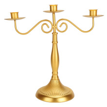 Antieke stijl kandelaar kaarsenhouder Duurzame metalen constructie 3-armig metalen ontwerp Elegant ontwerp Europese stijl woonaccessoire Wax Druppel