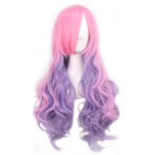 Perruque dégradée multicolore, cheveux synthétiques, costume de cosplay pour soirées à thème anime et au quotidien (fibre résistante à la