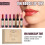 Αδιάβροχο ματ σετ lip gloss με σχέδιο μπουκαλιού κρασιού, φυσική σύνθεση βιταμίνης E, 7