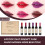 Αδιάβροχο ματ σετ lip gloss με σχέδιο μπουκαλιού κρασιού, φυσική σύνθεση βιταμίνης E, 3