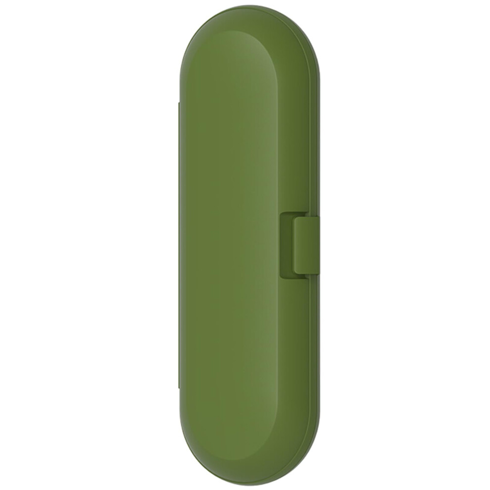 Green Electric Toothbrush Travel Case Compact Organizer For Traveling And Business Trips Durable Eva Fits Most Models