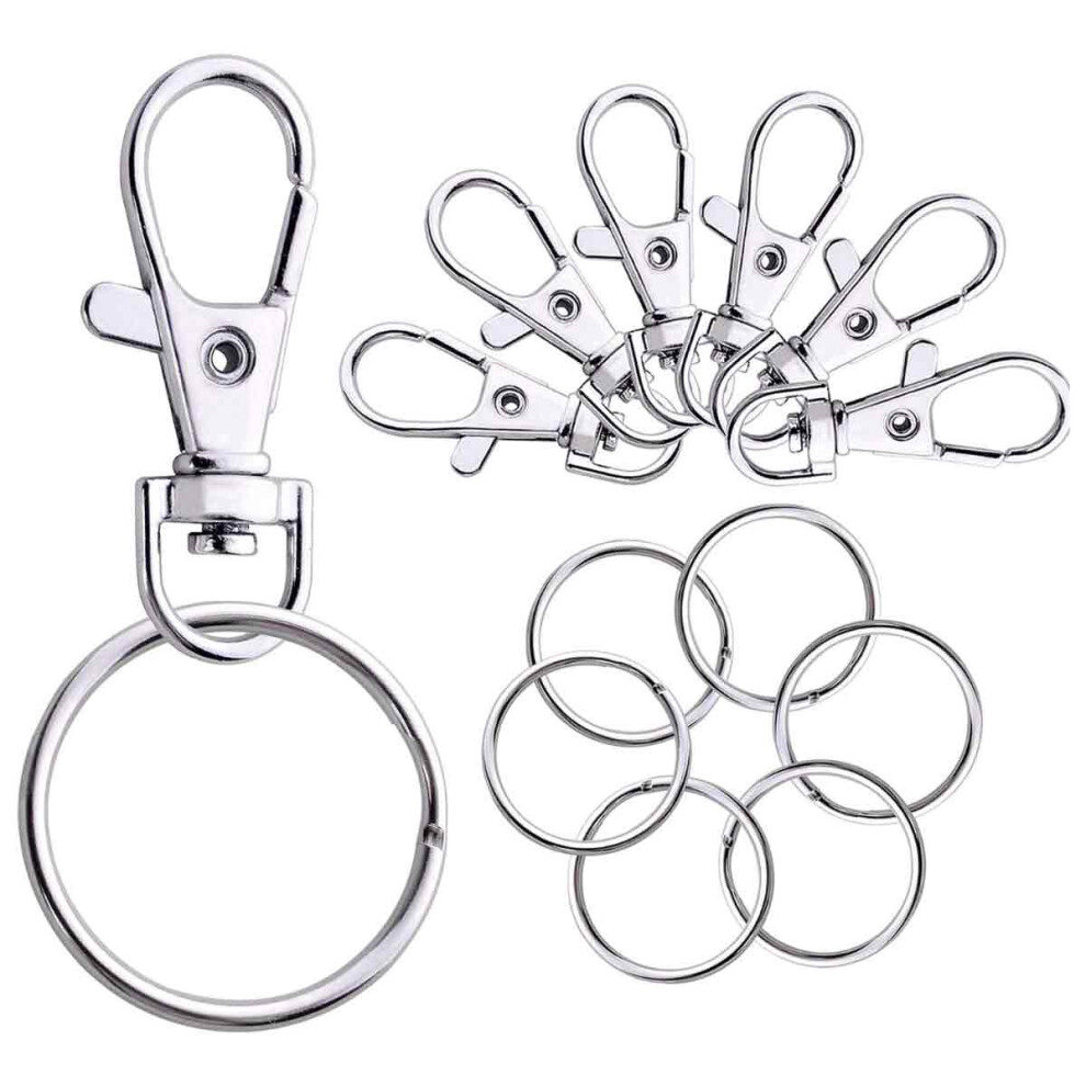 Rotatable Keychain Hooks For Lanyard Design, 360 Rotation Swivel Lanyard Snap Hooks Zinc Alloy Clasps, Lobster Clasps Key Chain Rings With Easy To 9448196799161