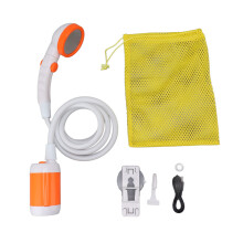 Elektrische Campingdusche für den Außenbereich, dreistufiger Wasserdruck, zertifiziert für sichere Anwendung und komfortable Bedienung, tragbar