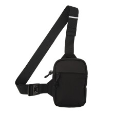 Unisex crossbody-taske, slidstærkt materiale, vandtæt nylon-slyngetaske med reflekterende advarselsetiket, stilfuld brysttaske til cykling og