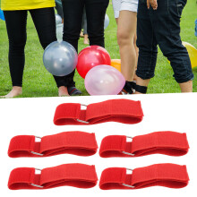 5 Stück Rote 3-Bein-Rennenbänder - Perfekt für Outdoor-Events & Partys