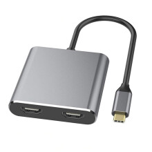 Multiport USB C Hubs With Two HDMI 2.0 Outputs, 4K Resolution Support, Fast Charging For Windows