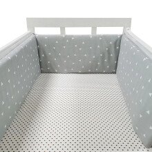 Bed Rail Guard for Toddlers with Breathable Cotton Bumper, Full Bedside Protection, 180x30CM
