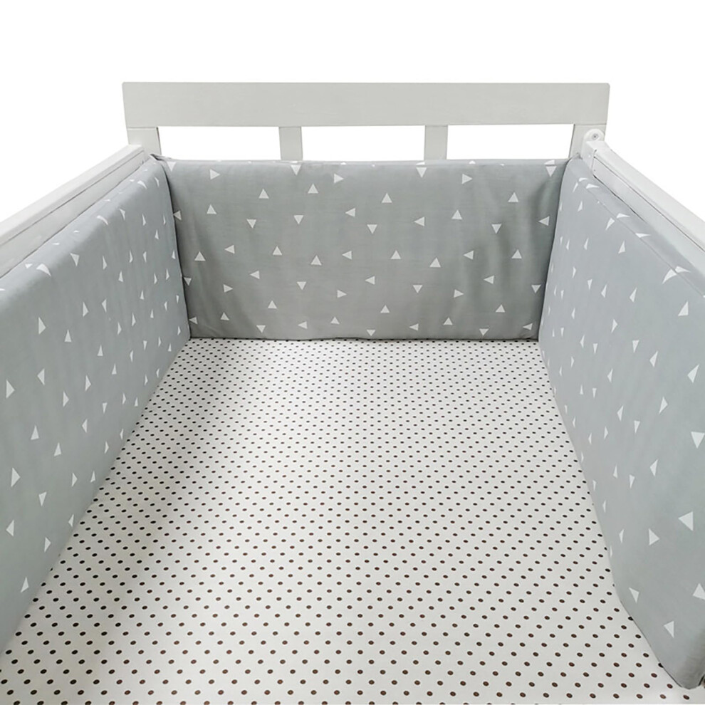 Bed Rail Guard for Toddlers with Breathable Cotton Bumper, Full Bedside Protection, 180x30CM