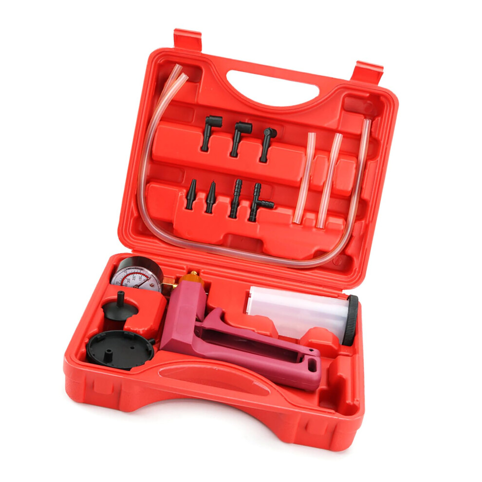 Brake Bleeder Kit With Gauge Handheld Vacuum Pump For Automotive And Bike Manual Fluid Bleeding 9199774371162