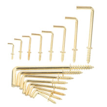150pcs Gold Iron LShaped Screw Hooks for Picture Hanging with Secure Grip and RustResistant Finish