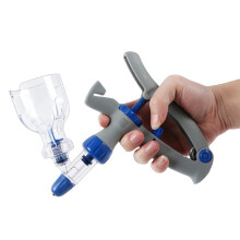 Animal Veterinary Syringe 15ml Automatic Stainless Steel Injector Cattle Poultry Pig Adjustable Continuous Syringe