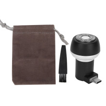 Compact Electric Shaver With USB Type-C Charging, Heavy Duty Salon Cart Compatible Portable Razor, Super Strong Sharp Blades Waterproof Transparent L