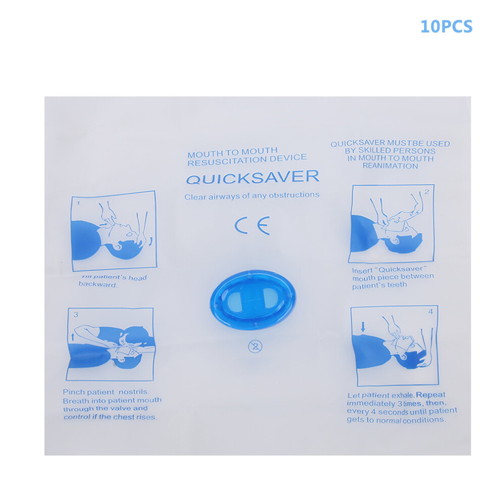 Compact Size CPR Protection Shield with Disposable Sterile Design, One Way Valve Barrier for Emergency Response Situations For Halloween Parties