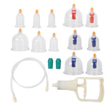 Acupunctuurcompatibele cuppingtherapieset met vacuümzuiging, wegwerpbaar, milieuvriendelijk, geschikt voor chiropractie, fysiotherapie,