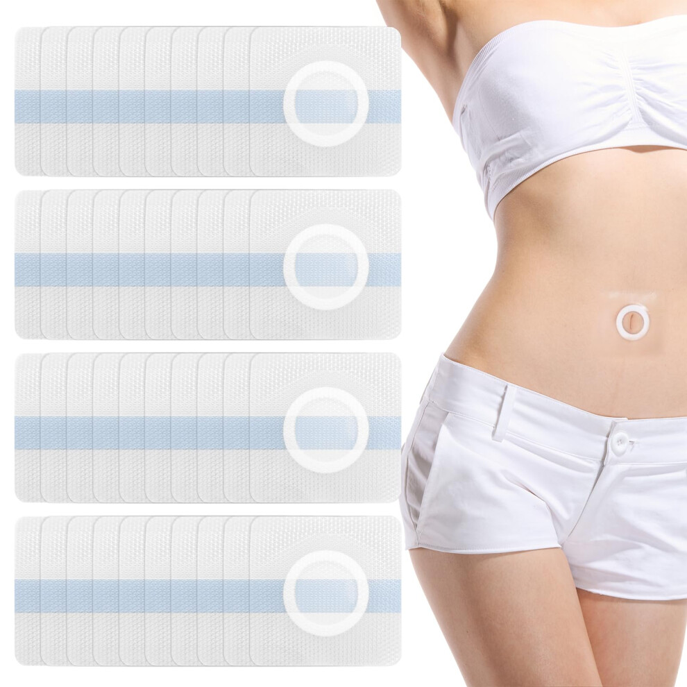 40 PCS SelfAdhesive Castor Oil Pack Patches 6cm6cm LeakProof Wrap for Belly Button and Tummy