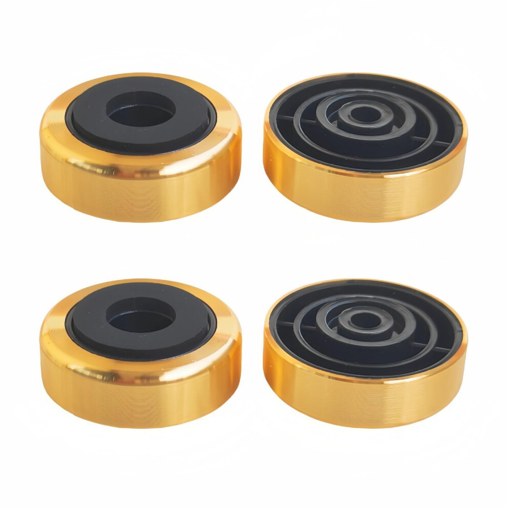 Aluminum Speaker Isolation Feet For Amplifiers And Turntables With Noise Reduction Gold 9187378681862