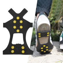 Eisgrip Schuhüberzieher Krampons mit 10 Stiften, rutschfest, Schneetraktion, Größe L