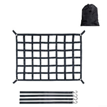 Heavy Duty Truck Bed Cargo Net with Adjustable S Hooks, Small Mesh, Secure Large and Small Items, 127x106cm