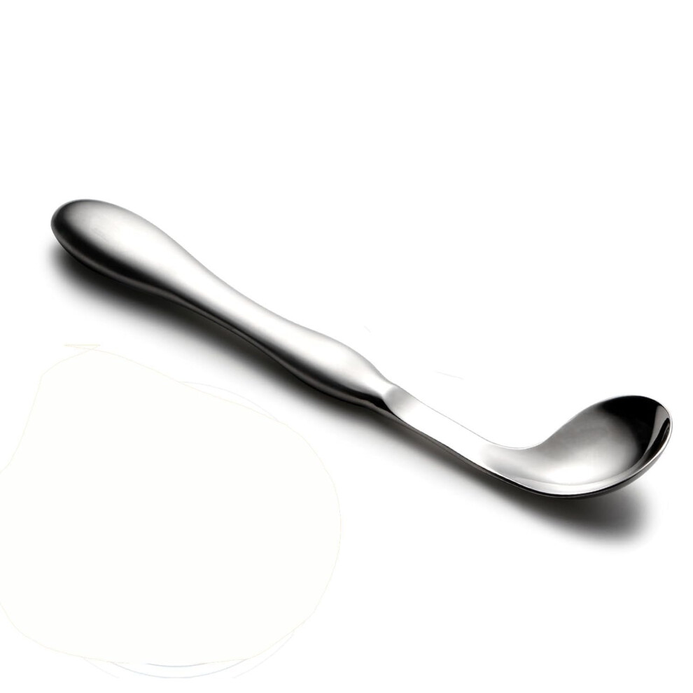 Adaptive Utensils RightHanded Angled Spoons Cutlery For Hand Tremors Arthritis Parkinson's Elderly Weighted Spoon Set