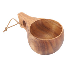 Outdoor Wandermückenbecher: 220ml hitzeisolierende Holz-Kaffeetasse