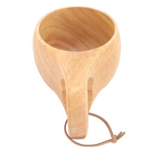 Holzmöbel im nordischen Stil – 200ML Holzbecher mit Doppelgrifffassung und Gummi-Holz-Griff