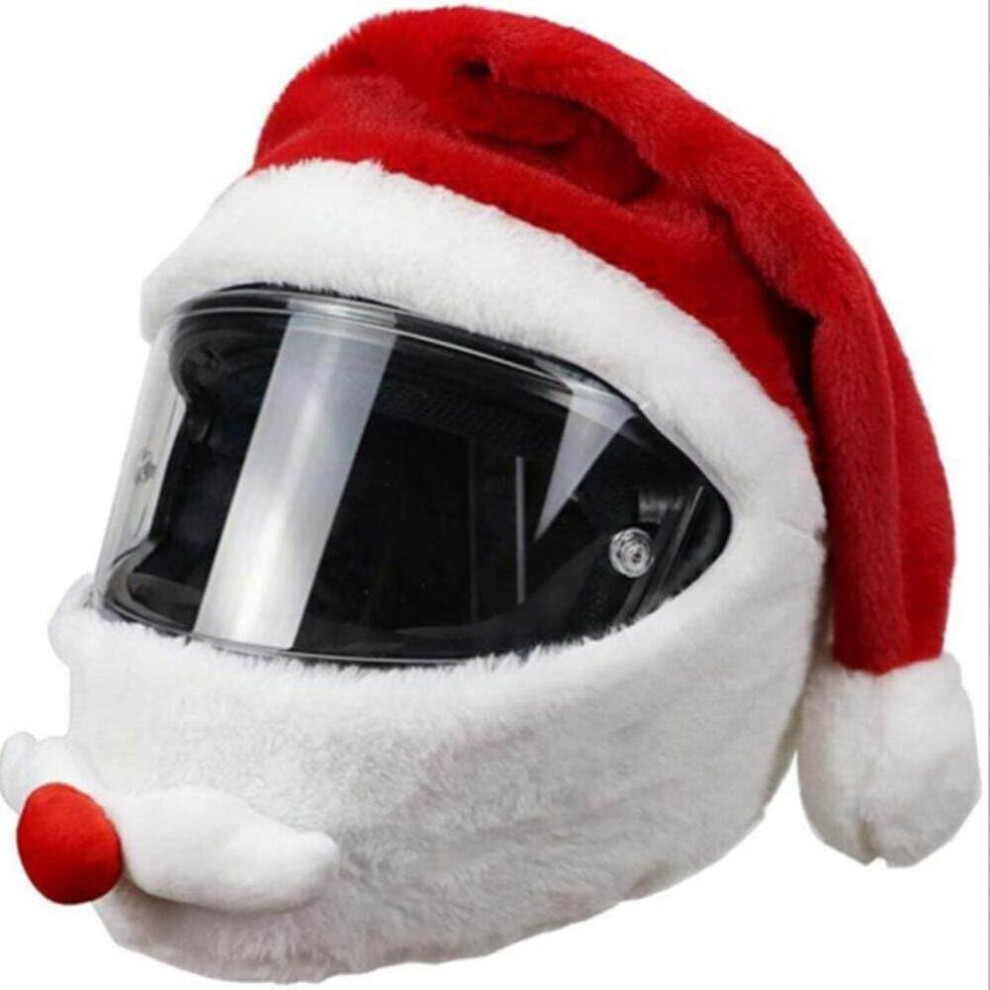 Christmas Motorcycle Helmet Cover Santa Claus, Funny Full Face Holiday Decoration With Scratch Protection 9199774373463