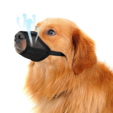 Dog Muzzle Breathable Mesh, Adjustable Soft Comfort Fit For Small, Medium And Large Dogs, 4 Sizes (S 1215cm), Black