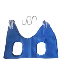 Cat Grooming Hammock for Nail Care with Adjustable Straps, Durable EasyClean Fabric, Blue XS