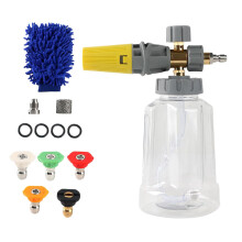 Foam Cannon Car Wash Snow Foam Gun with Adjustable Nozzle 1 Liter Soap Bottle for Vehicles and Boats