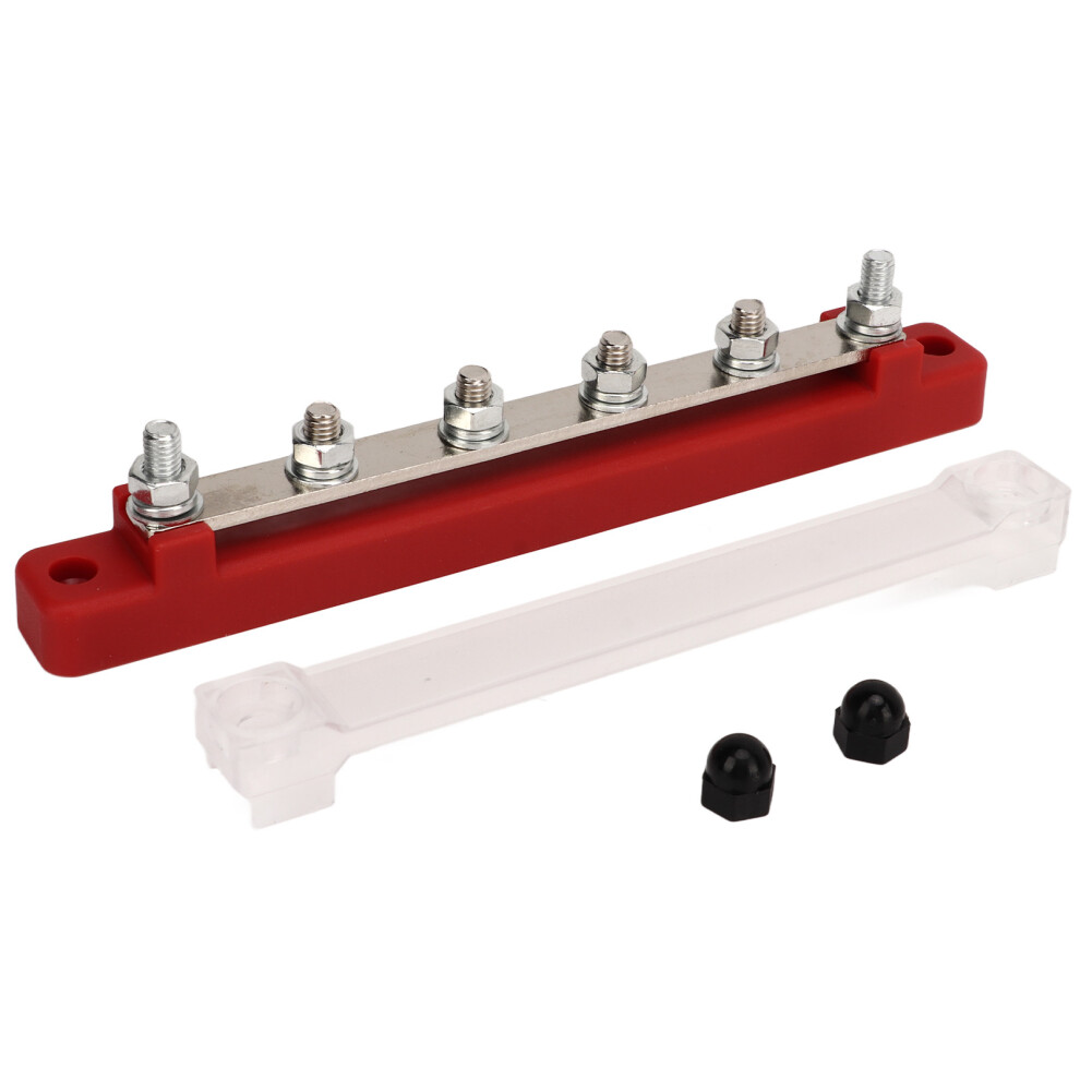 Durable Power Distribution Block 12Vâ48V 150A M6 Screw 6 Terminals Red 5091377960771