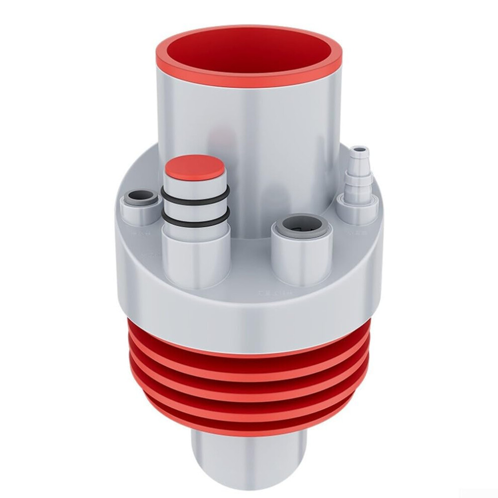 Kitchen Sink Drain Pipe Pvc Waste Fitting With Magnetic Auto Seal, Antioverflow, 50Mm 75Mm Adapter 9187378682838