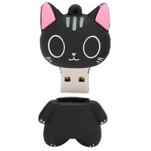 Antivibratie USB-flashdrive in schattige katvorm, snelle bestandsoverdracht, hoge opslagcapaciteit, waterdicht, valbestendig, plug-and-play,