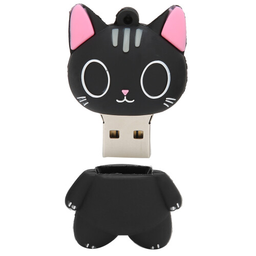 Μονάδα Flash USB με αντικραδασμική προστασία, χαριτωμένη γάτα σε σχήμα γρήγορης