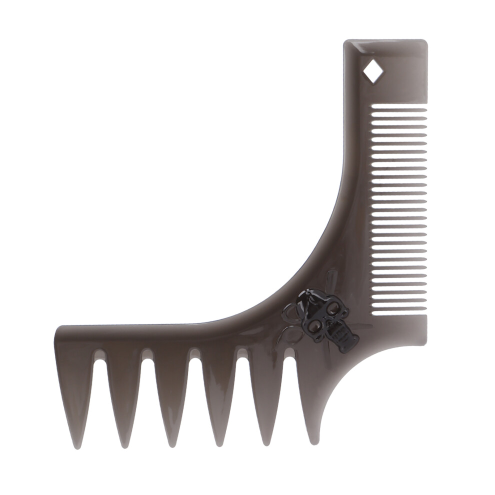 Multi-Purpose Retro Wide Tooth Beard & Hair Comb Black PC Styling Brush