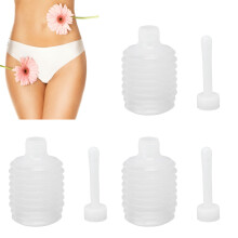 10 pièces de poire pour lavement de 200 ml, douche vaginale et anale, bouteille d'eau jetable, blanche
