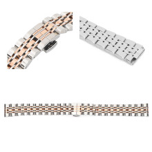 Or rose 16 mm acier inoxydable bracelet de montre 180 mm