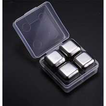 Whiskey Stones Gift Set for Men, Stainless Steel Reusable NonDiluting Drink Cooling with Box