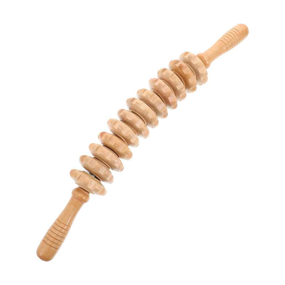 Wooden Muscle Roller Stick for Deep Tissue Massage and Muscle Tension Relief Body Relaxation
