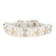 Verstelbare halsband voor honden,-L-halsband Wit