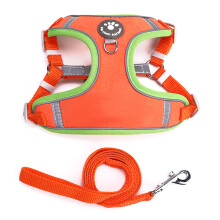 Hond Ademend - Vestkraag Zachte borstband voor kleine,-L Oranje