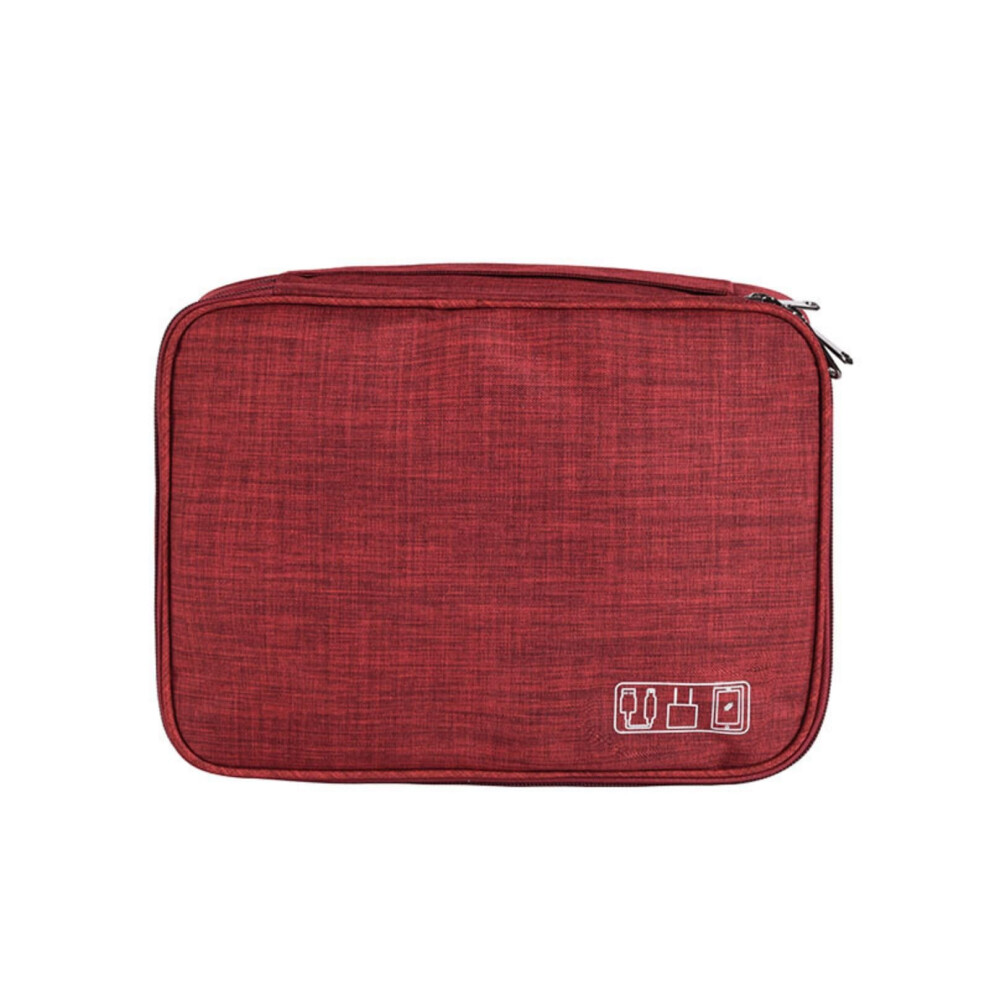 Digital Waterproof Storage Bag For Headphone Cables, Charging Cords, And Data Lines, Red, Shockproof 9094768634509