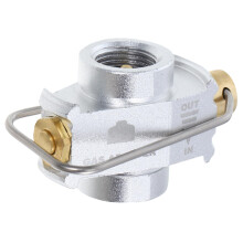 Gas Canister Refill Adapter Compact Fuel Transfer Device For Camping, Reusable Valve, Flat Tank Compatible